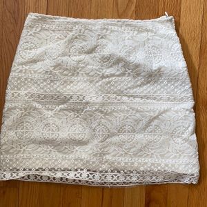 H&M white lace skirt